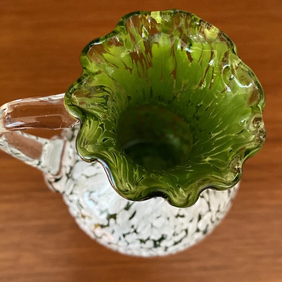 VTG Hand Blown Splatter Glass Vase - Picture 4 of 9